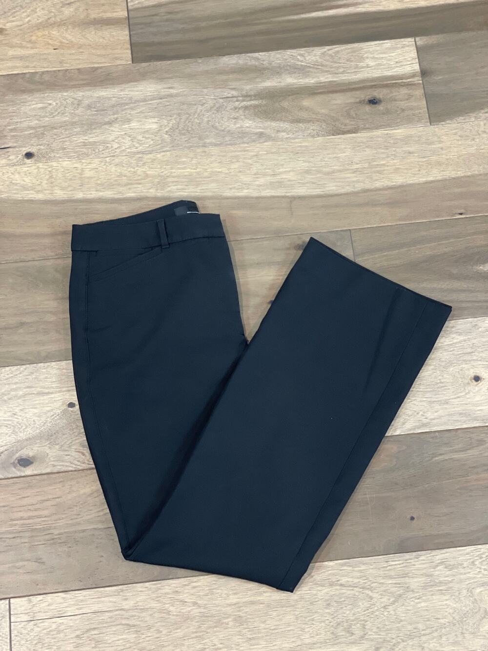 WHBM INES Bootcut Black Pants Stretch High Rise Classic Fit Size 12 Casual